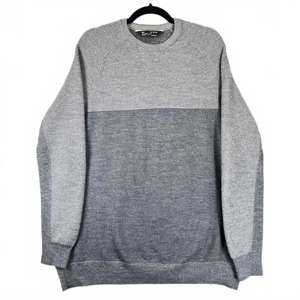 Under Armour‎ Men's Loose Cold Gear Crew Neck Sweater XL Grey